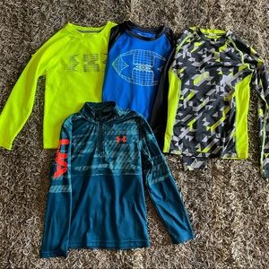 4 Boys Under Armour long sleeve athletic shirts
